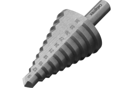 Сверло ступенчатое по металлу Сибртех 723014, 9-12-15-18-21-24-27-30-33-36 мм, 4241 купить в Губкинске