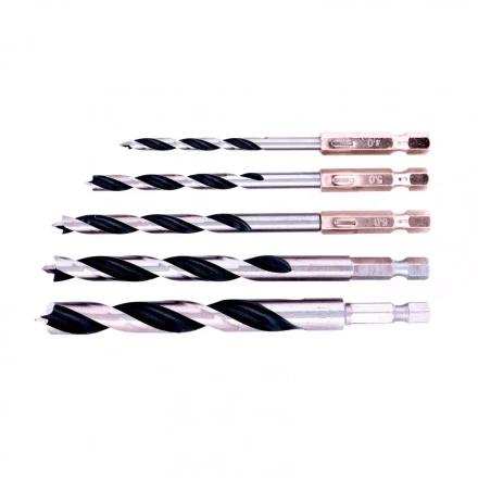 Набор сверл по дереву 4-5-6-8-10 мм 5 шт шестигранный хвостовик пластиковый кейс Matrix 70283 купить в Губкинске