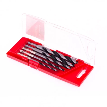 Набор сверл по дереву 4-5-6-8-10 мм 5 шт шестигранный хвостовик пластиковый кейс Matrix 70283 купить в Губкинске
