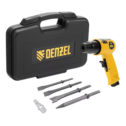 Пневматический молоток Denzel НР4500 + набор насадок, 113 л/мин, 4500 уд/мин 57468 купить в Губкинске