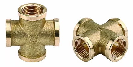 Крестовина GENERAL FITTINGS латунь, г/г/г/г, 1/2&quot; 51049-1/2 купить в Губкинске