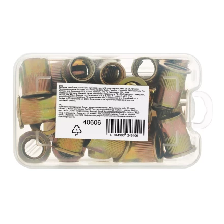 Заклепки резьбовые Denzel, стальные, оцинкованные, М12, пластиковый кейс, 25 шт., 40606 купить в Губкинске