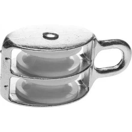 Блок ЗУБР двойной, оцинкованный, нейлоновый шкив, 9x40мм, 3 шт 4-304595-40 купить в Губкинске