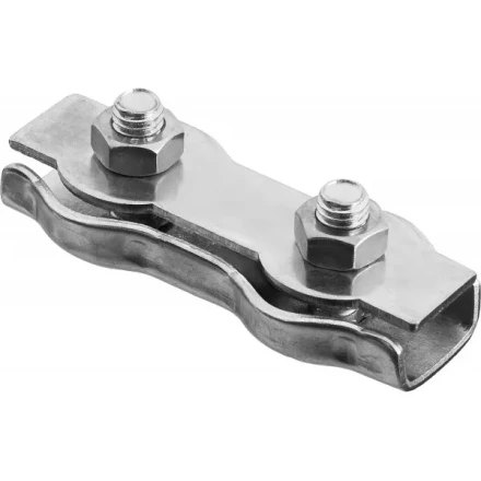 Зажим троса ЗУБР двойной, оцинкованный, 4мм, 2 шт 4-304446-04 купить в Губкинске