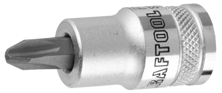 Торцовая бита-головка KRAFTOOL &quot;INDUSTRIE QUALITAT&quot;, материал S2, PHILLIPS, сатинированная, 1/2&quot;, PH4 27901-4_z01 купить в Губкинске