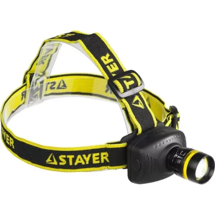 Фонарь STAYER &quot;PROFESSIONAL&quot; налобный светодиодный, 3Вт(140Лм), регулируемый фокус, 3 режима, 3ААА 56566 купить в Губкинске