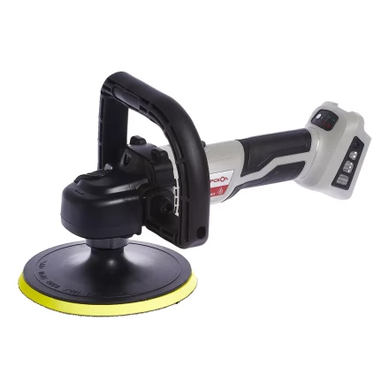 Угловая полировальная машина с бесщеточным (вентильным) двигателем ИНТЕРСКОЛ УПМ-180/18ВЭ аккумуляторная Li-ion АПИ (картон, без аккум. и ЗУ) купить в Губкинске