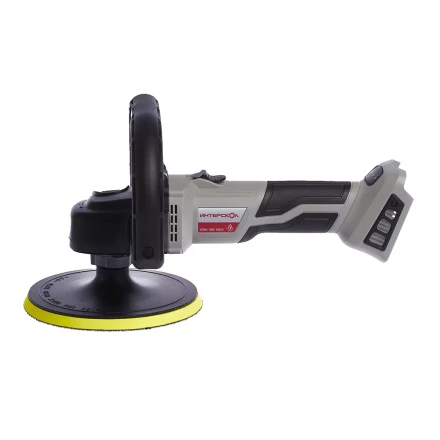 Угловая полировальная машина с бесщеточным (вентильным) двигателем ИНТЕРСКОЛ УПМ-180/18ВЭ аккумуляторная Li-ion АПИ (картон, без аккум. и ЗУ) купить в Губкинске