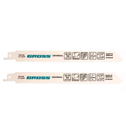 Полотна универсальные для сабельной пилы 4431VP - S1122VF 180 x 18-25 мм 2 шт Gross 782105 купить в Губкинске