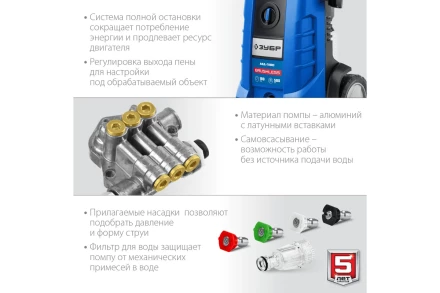 Мойка высокого давления ЗУБР Профессионал АВД-П180 купить в Губкинске