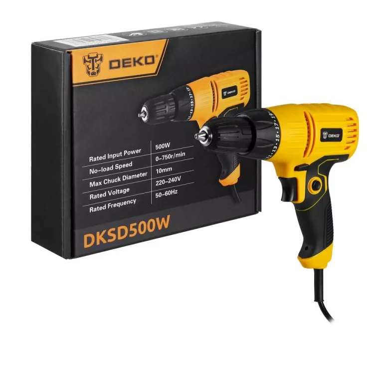 Дрель-шуруповерт сетевой DEKO DKSD500W, 063-4053 купить в Губкинске