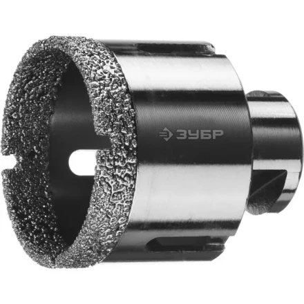 Алмазная коронка ЗУБР &quot;ПРОФЕССИОНАЛ&quot; универсальная для УШМ, сухое сверление, алмазы на вакуумной пайке,  посадка М14, d=54мм 29865-54 купить в Губкинске