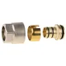 Соединитель GENERAL FITTINGS для металлопластиковых труб, евроконус, никелированная латунь, 3/4" / 20 мм x 2,0 мм 51047-3/4-20 купить в Губкинске