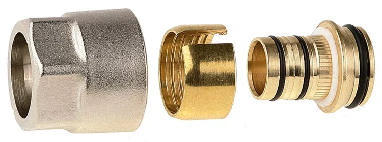 Соединитель GENERAL FITTINGS для металлопластиковых труб, евроконус, никелированная латунь, 3/4" / 20 мм x 2,0 мм 51047-3/4-20 купить в Губкинске