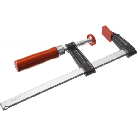 Струбцина ЗУБР &quot;СТАНДАРТ&quot;, тип &quot;F&quot;, деревянная ручка, стальная закаленная рейка, 50х200мм 32152-50-200 купить в Губкинске