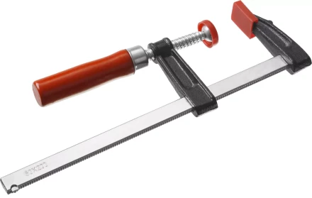 Струбцина ЗУБР &quot;СТАНДАРТ&quot;, тип &quot;F&quot;, деревянная ручка, стальная закаленная рейка, 50х200мм 32152-50-200 купить в Губкинске