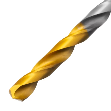 Сверло спиральное по металлу Denzel 5,5 х 139 мм, Р6М5, Golden Tip, удлиненное, 718255 купить в Губкинске