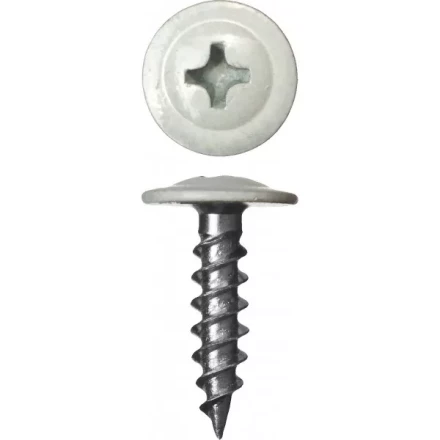 Саморезы ЗУБР с прессшайбой по листовому металлу до 0,9 мм, окрашенные в RAL-9003, PH2, 4,2х25 мм, 400шт 300191-42-025-9003 купить в Губкинске