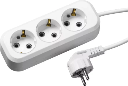 Удлинитель СИБИН электрический, ПВС сечение 0,75кв мм, 3 гнезда, макс мощн 2200Вт, 5м, заземление 55034-5 купить в Губкинске