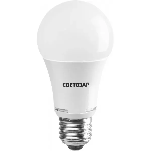 Лампа СВЕТОЗАР светодиодная "LED technology", цоколь E27(стандарт), теплый белый свет (2700К), 220В, 10Вт (75) 44505-75_z01 купить в Губкинске