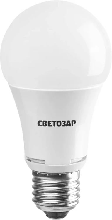 Лампа СВЕТОЗАР светодиодная "LED technology", цоколь E27(стандарт), теплый белый свет (2700К), 220В, 10Вт (75) 44505-75_z01 купить в Губкинске