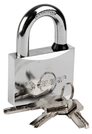 Замок ЗУБР &quot;ЭКСПЕРТ&quot; навесной, стальной корпус, классическая форма, закаленная дужка, 60мм 37227-60 купить в Губкинске