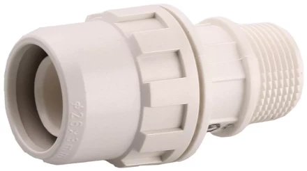 Муфта ЗУБР &quot;ШиреФит&quot; соединительная, &quot;штуцер с гайкой - внешняя резьба&quot;, 20мм-1/2&quot; 51461-20-1/2 купить в Губкинске