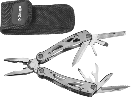 ЗУБР МАСТЕР мультитул 12 в 1 облегченные стальные ручки, нейлоновый чехол, 105 мм (47752) купить в Губкинске