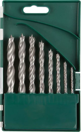Набор сверл по дереву, KRAFTOOL 29400-H8, 8шт(3-10мм), двухленточных, спиральных 29400-H8 купить в Губкинске