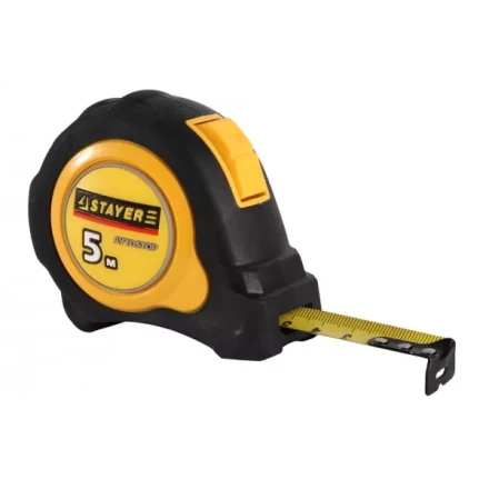 Рулетка STAYER &quot;MASTER&quot; &quot;OMEGA&quot; автостоп, обрезиненный корпус, 5мх19мм 3402-05-19_z01 купить в Губкинске