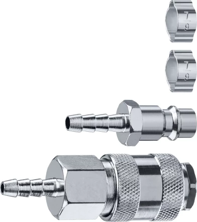 ЗУБР (штуцер елочка, 6 мм - рапид муфта) + (рапид штуцер-штуцер елочка, 6 мм) + (обжимные хомуты 2 шт), набор, Профессионал (64920-06-H) купить в Губкинске
