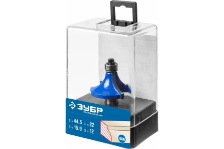 ЗУБР 44.5 x 22 мм, радиус 16 мм, фреза кромочная калевочная №1, Профессионал (28701-44.5) купить в Губкинске