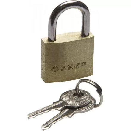 Замок ЗУБР "ЭКСПЕРТ" навесной мини, латунный корпус, 25мм 37130-25 купить в Губкинске