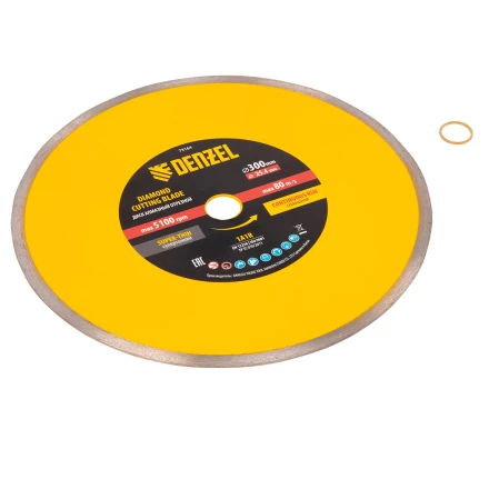 Диск алмазный сплошной, супертонкий, 300 х 25,4 мм, горячее прессование, мокрое резание// Denzel 73164 купить в Губкинске
