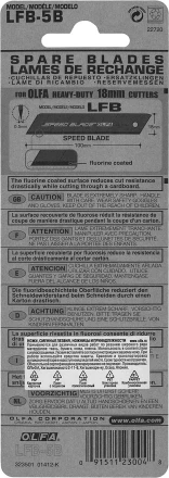 Лезвие OLFA, сегментированное, тефлоновое покрытие 18 мм OL-LFB-5B купить в Губкинске