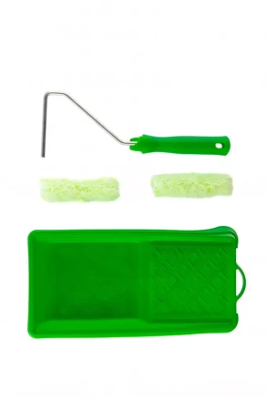 Малярный набор для работ по дереву: кювета 150 мм х 290 мм и мини-валик 110 мм Сибртех 80454 купить в Губкинске