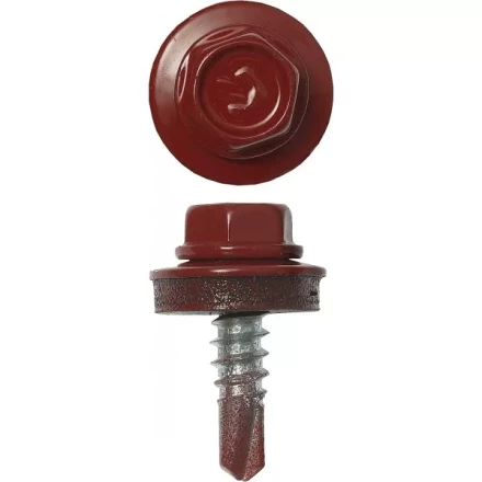 Саморезы ЗУБР "ПРОФЕССИОНАЛ" окраш., RAL 3003 рубин.-красн., для крепл. кров. матер. к металл. констр., 5.5x19мм, 500шт 4-300315-55-019-3003 купить в Губкинске