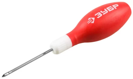 Шило ЗУБР "МАСТЕР" швейное, эргономичная обрезиненная рукоятка, длина 60мм, d 3мм 09571-3 купить в Губкинске