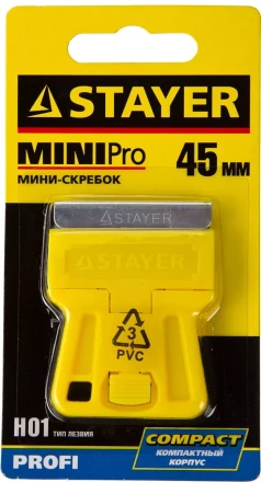 Скребок STAYER &quot;PROFI&quot; &quot;MiniPro&quot;, лезвие тип H01, 45мм 8531 купить в Губкинске