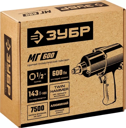 Ударный пневмогайковерт МГ-600 64280 серия МАСТЕР купить в Губкинске