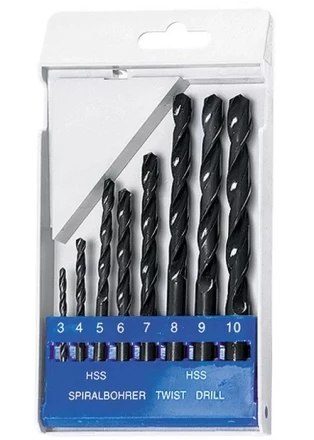 Набор сверл по металлу 3-10 мм (через 1 мм) HSS 8шт цилиндрический хвостовик SPARTA 723205 купить в Губкинске
