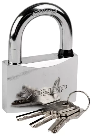 Замок ЗУБР &quot;ЭКСПЕРТ&quot; навесной, стальной корпус, классическая форма, закаленная дужка, 70мм 37227-70 купить в Губкинске