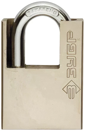 Замок навесной ЗУБР "серия 223" с защитой дужки, 60мм 4-37223-60 купить в Губкинске