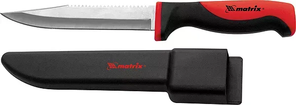 Нож рыбака "FISHERMAN'S DREAM" large 150 мм двухкомпонентная рукоятка пластиковые ножны MATRIX KITCHEN 79116 купить в Губкинске