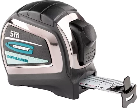 Рулетка &quot;Doppelhaken&quot; 5 м x 19 мм двухсторонний зацеп нейлон двуст. шкала автоматич  GROSS 31123 купить в Губкинске