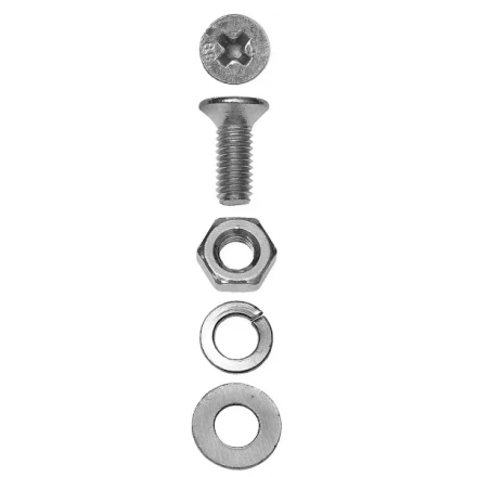 Винт ЗУБР (DIN965) в комплекте с гайкой (DIN934), шайбой (DIN125), шайбой пруж. (DIN127),  M4x35мм, ТФ6, 16шт. 4-303456-04-035 купить в Губкинске