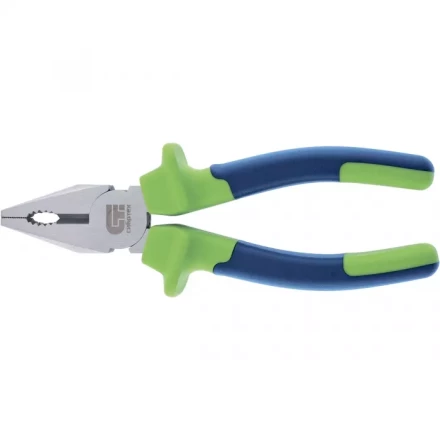 Плоскогубцы комбинированные 200 мм двухкомпонентные рукоятки СИБРТЕХ 17052 купить в Губкинске