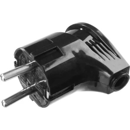 Вилка MAXElectro электрическая, 16А/220В, угловая, с заземлением, черная, STAYER 55161-B купить в Губкинске