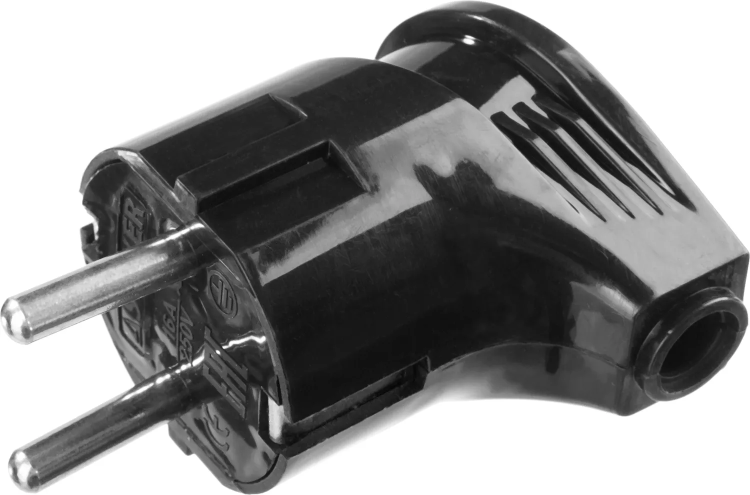 Вилка MAXElectro электрическая, 16А/220В, угловая, с заземлением, черная, STAYER 55161-B купить в Губкинске