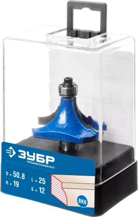 ЗУБР 50.8 x 25 мм, радиус 19 мм, фреза кромочная калевочная №1, Профессионал (28701-50.8) купить в Губкинске